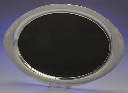 Dimension (Silverplate, Hollowware) 25" Waiter Tray & Lucite Center