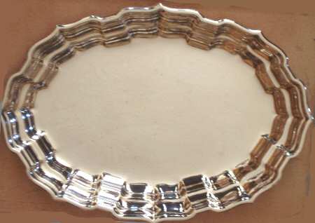 Chippendale (Silverplate, Hollowware) 10" Oval Serving Platter