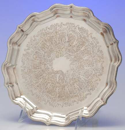 Chippendale (Silverplate, Hollowware) 8" Round Tray