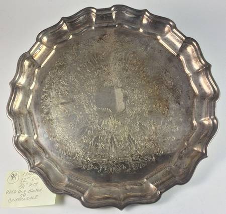 Chippendale (Silverplate, Hollowware) Silverplate Sandwich Plate