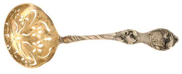 Les Cinq Fleurs (Sterling, 1900, No Monos) Large Sugar Sifter