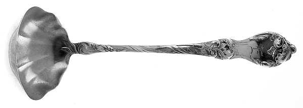 Les Cinq Fleurs (Sterling, 1900, Monograms) Solid Gravy Ladle