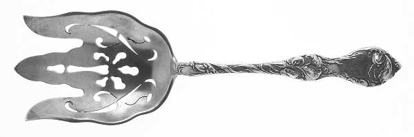 Les Cinq Fleurs (Sterling, 1900, Monograms) Small Solid Salad Serving Fork