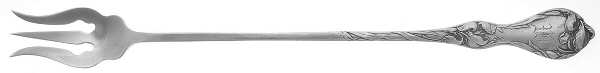 Les Cinq Fleurs (Sterling, 1900, Monograms) Long Handle Olive Fork