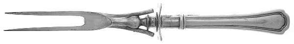 Clovelly (Sterling, 1912) Small Carving Fork W/Sterling Guard