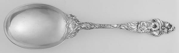 Les Six Fleurs (Sterling, 1901) Vegetable Serving Spoon (Solid)