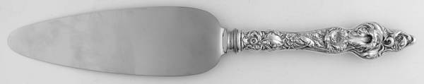 Les Six Fleurs (Sterling, 1901, Monograms) Pie Server with Stainless Blade
