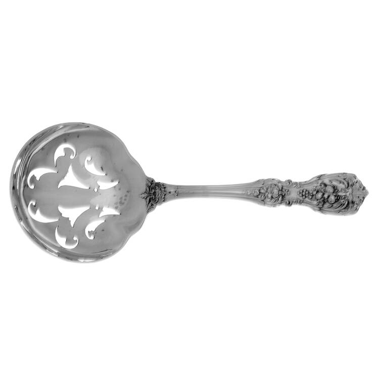Francis I (Sterling, Eagle-R-Lion, 1907, Monograms) Pierced Almond Spoon