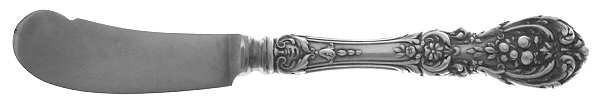 Francis I (Sterling, Eagle-R-Lion, 1907, Monograms) Butter Spreader Hollow Hdl-Paddle/Stainless Blade