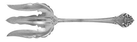 Elegante-L'Elegante (Sterling , Monograms) Small Solid Salad Serving Fork