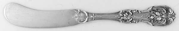 Francis I (Sterling, "Reed & Barton", Monograms) Flat Handle Butter Spreader