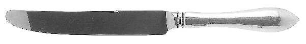 Pointed Antique (Sterling, 1895, Monograms) New French Hollow Knife