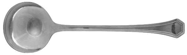 Sierra (Silverplate, 1914, Monograms) Round Bowl Soup Spoon (Bouillon)