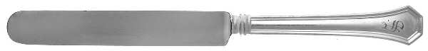 Sierra (Silverplate, 1914, Monograms) Blunt Hollow Knife with Bolster