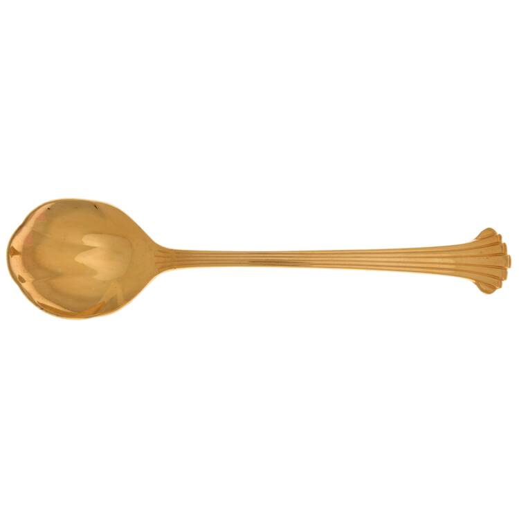 Golden Scroll (Gold Electroplate) Sugar Shell Spoon by Retroneu
