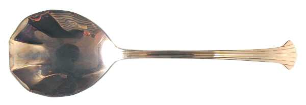 Golden Scroll (Gold Electroplate) Solid Serving Spoon