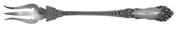 La Marquise (Sterling, 1895, Monograms) Olive Fork