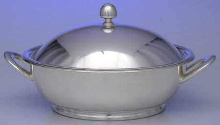 U S NAVY (SILVERPLATE, HOLLOWWARE) Silverplate Round Covered Casserole