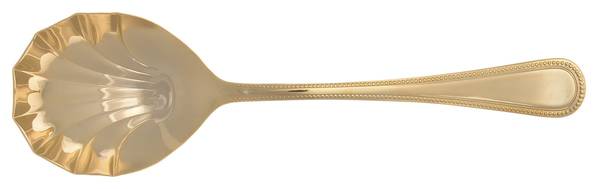 Beads-Gold (Gold Electroplate) Solid Serving Spoon