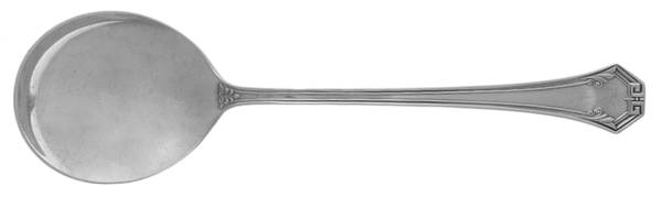 Pompeian (Silverplate, 1930, Monograms) Round Bowl Soup Spoon (Gumbo)