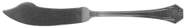 Pompeian (Silverplate, 1930, Monograms) Flat Handle Master Butter Knife