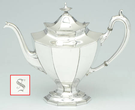 Sierra (Silverplate, Hollowware) Silverplate Teapot