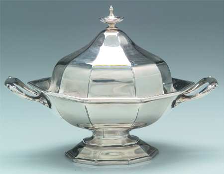 Sierra (Silverplate, Hollowware) Round Covered Butter Dish & Strainer