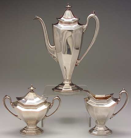 Sierra (Silverplate, Hollowware) 3-Piece Silverplate Mini Tea Set