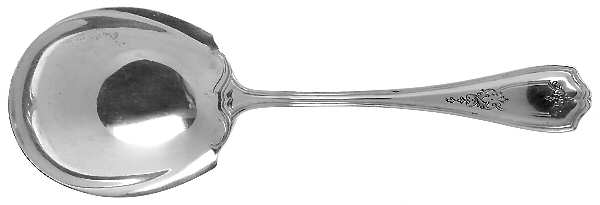 Hepplewhite-Chased (Sterling, 1907) Oversize Solid Salad Serving Spoon