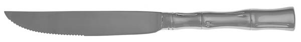 Bamboo (Stainless) Individual Steak Knife Hollow Handle Serrate Blade