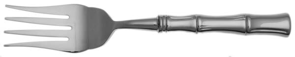 Bamboo (Stainless) Cold Meat Fork Large, Stainless Tines HC