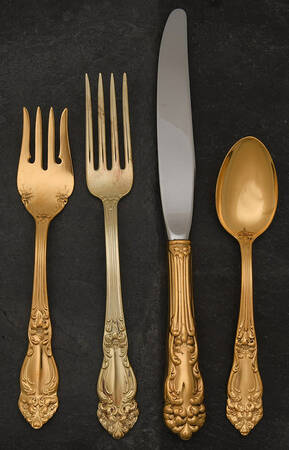 Golden Festivity (Gold Electroplate) 5 Piece Place Setting