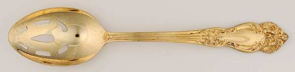 Golden Festivity (Gold Electroplate) Pierced Tablespoon (Serving Spoon)
