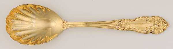 Golden Festivity (Gold Electroplate) Sugar Shell Spoon