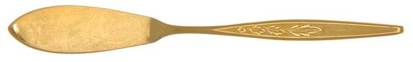 RNT7 (GOLD ELECTROPLATE) Flat Handle Master Butter Knife