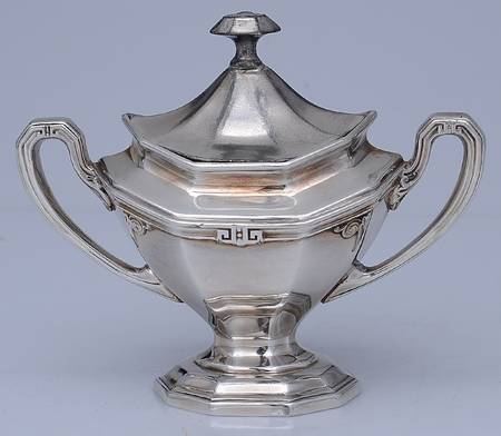 Pompeian (Silverplate, Hollowware) Mini Sugar Bowl & Lid