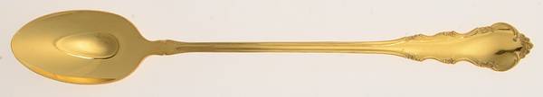 Golden Dresden Rose (Gold Electroplate, 1953) Iced Tea Spoon