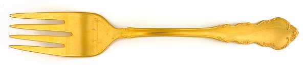 Golden Dresden Rose (Gold Electroplate, 1953) Individual Salad Fork