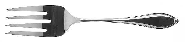 Navette (Silverplate) Medium Solid Cold Meat Serving Fork
