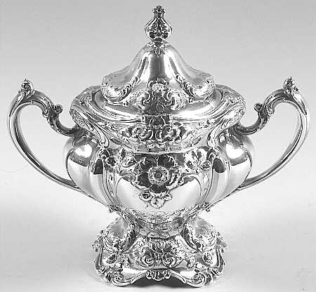 Les Six Fleurs (Sterling, Hollowware) Sugar Bowl & Lid