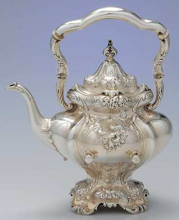 Les Six Fleurs (Sterling, Hollowware) Sterling Kettle No Stand