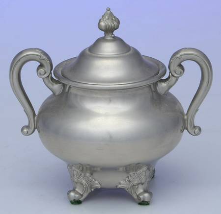 Regent (Pewter, Hollowware) Sugar Bowl with Lid