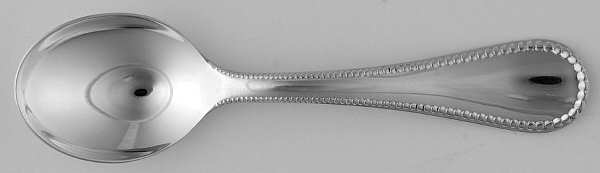 Classic Bead (Sterling) Straight Handle Baby Spoon