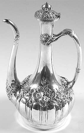 Les Cinq Fleurs (Sterling, Hollowware) Sterling Demitasse Pot