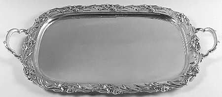 Les Cinq Fleurs (Sterling, Hollowware) Large Waiter Tray