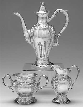 Les Cinq Fleurs (Sterling, Hollowware) 3 Piece Demi Set