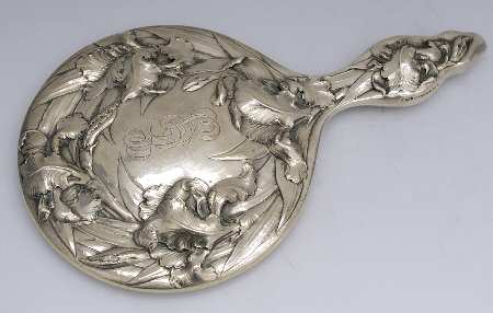 Les Cinq Fleurs (Sterling, Hollowware) Mirror with Handle