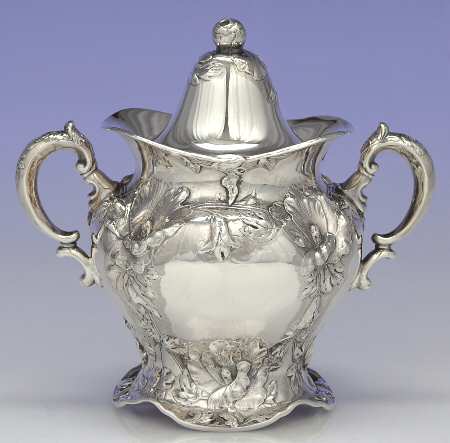 Les Cinq Fleurs (Sterling, Hollowware) Sugar Bowl & Lid