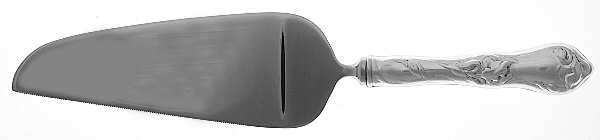 Les Cinq Fleurs (Sterling, Newer) Pie & Cake Server with Stainless Blade