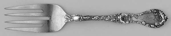 Les Cinq Fleurs (Sterling, Newer) Monogram Individual Salad Fork